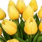 24 Pcs Yellow Artificial Tulips Real Touch PU Faux Flowers, 13.5 Inch Silk Tulips with Stems, Faux Tulip Bouquet for Vase, Home Decor, Wedding, Mother’s Day Centerpieces